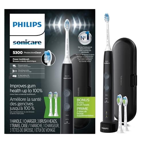 Philips Sonicare ProtectiveClean 5300 Electric Toothbrush Travel Bundle