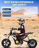 GarveeLife 24V 350W Electric Mini Dirt Bike with 12-Inch Fat Pneumatic Tires