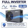 GRAT 75,000 BTU Heavy-Duty Full Inverter 220V Above-Ground Pool Heat Pump