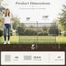 Jinligogo 32-Inch Wrought-Iron Style No-Dig Outdoor Boundary Fence for Semi-Permanent Use
