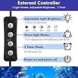hygger 36W Saltwater Aquarium LED Light with Flexible Gooseneck and Controller