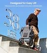 Traingiver 38lbs Foldable Motorized Wheelchair, 500W Dual Motor, 350 lbs Load