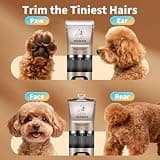 Gooad Low-Noise Cordless Pet Clippers with Built-in Light and Paw Trimmer Head
