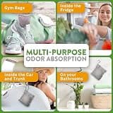Bamboo Activated Charcoal Air Purifying Odor Absorber Bags, 100g, 6-Pack
