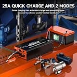 VIOPUMPO 2000W Pure Sine Wave Sump Pump Backup Battery System with 25A Fast Charger
