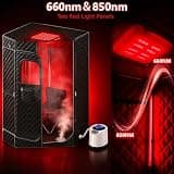 iTHERAU Portable Home Infrared Sauna Box with Pentagonal Layout Design