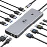 LIONWEI 13-in-1 Triple Display Hub with Dual 4K HDMI, DP, and 100W Power Delivery