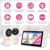 VTech Smart HQ Max Twin 7-Inch IPS HD WiFi Split Screen Baby Monitor with App