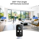Generic 2K 300-Degree Pan Wireless Outdoor Security Camera with Free 7-Day Cloud Storage