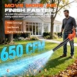 VIBOGEN High-Power Brushless Cordless Leaf Blower with Dual 6.0Ah Batteries