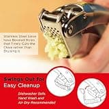 Kuhn Rikon Epicurean Stainless Steel Garlic Press with Ergonomic Lever Design