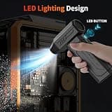 Cordless Electric Air Duster 130,000 RPM Brushless Motor with LED Light