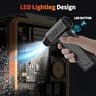 Cordless Electric Air Duster 130,000 RPM Brushless Motor with LED Light