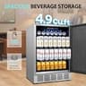 ORYMUSE 24-Inch Outdoor Beverage Cooler Seamless Stainless Door 180 Cans