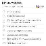 HP Envy 6555e Wireless All-in-One Color Inkjet Photo Printer with Touchscreen