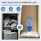 Vacbird Vacuum Bags For Travel With Portable Rechargeable Air Pump, 9 Pack Set