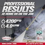 Simpson Aluminum Series 4200 PSI Commercial Gas Pressure Washer with CAT Pump