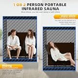 I-THERA-U XL Portable Infrared Sauna Box with True Red Light Therapy Lamp