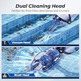 JESIMAIK Cordless Handheld Pool Vacuum with Smart Full-Bag Alert and 18.5 GPM Suction