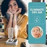 HOMDIS HU100-WHI Portable Travel Humidifier with Smart Bottle-Top Design
