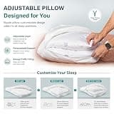 Nuzzle Adjustable Firm Pillow with Customizable Fill for Side Sleepers