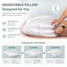 Nuzzle Adjustable Firm Pillow with Customizable Fill for Side Sleepers