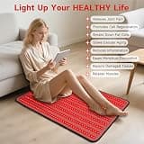 Kaoudt Medical-Grade TPU Red Light Therapy Mat with 400 Dual-Wavelength LEDs