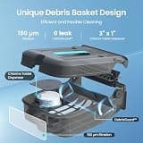 Aiper EcoSurfer S2 Solar Powered Robotic Pool Skimmer with 150-Micron Filter & App Control