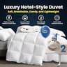 Serta Queen Size 58oz Goose Feathers & Down Fiber Hotel Luxury Comforter