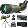 Gosky Flagship Upgraded Angled Spotting Scope with Tripod & Adapter, 25-75x80mm