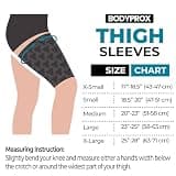 Bodyprox Thigh Compression Sleeves Anti-Slip Knitted Support for Sports