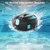 Obito H1 Lightweight Cordless Robotic Pool Cleaner, 130-Minute Runtime