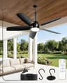NWOP 36-Inch Plug-In Outdoor Ceiling Fan with Remote Control and 5 Blades