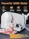 200W Electric Meat Slicer with Dual 7.5-inch Removable Stainless Blades