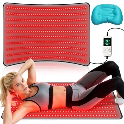 Kaoudt Medical-Grade TPU Red Light Therapy Mat with 400 Dual-Wavelength LEDs