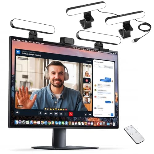 yAyusi Dual-Lamp Video Conference Lighting Setup with 360-Degree Rotation