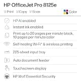 HP OfficeJet Pro 8125e Wireless All-in-One Color Inkjet Printer with Touchscreen