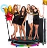 MWE 39.4-Inch Automatic 360 Photo Booth Machine with Flight Case and App Control