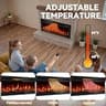 Tehanld 60-Inch Ultra-Thin Electric Fireplace with Anti-Scald LED Screen