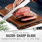 Cutluxe Artisan Series BBQ Carving Set with 12-Inch Knife and 10-Inch Honing Rod