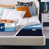 Sleep Innovations 4-Inch Dual Layer Gel Memory Foam and Pillow Top Topper