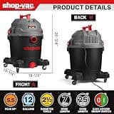 Shop-Vac Ultra Quiet 12-Gallon Wet/Dry Vacuum Cleaner, 5.5 Peak HP Motor