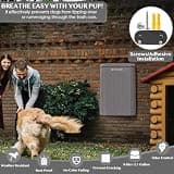 PAWZIDEA 2.1-Gallon Steel Wall Mount Dog Poop Trash Can with Odor Filter