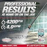 Simpson PowerShot PS4240 4200 PSI Commercial Gas Pressure Washer with Triplex Pump