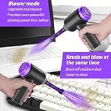 Meudeen 3-in-1 Computer Vacuum & Air Duster, 110,000 RPM Blower with 14,500 Pa Suction
