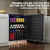 Albott 24-Inch IPX4 Waterproof Outdoor Beverage Fridge with Auto-Defrost