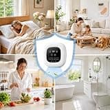 Compact Plug-In Ionic Air Freshener and Cat Litter Deodorizer for Small Musty Rooms