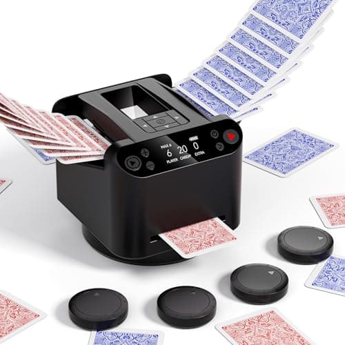 INNCNN 2-in-1 USB-C Rechargeable Card Shuffler and Dealer with Remotes