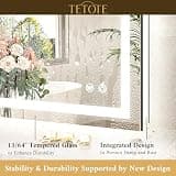 TETOTE 42" x 36" Ultra-Bright 9500 Lux Commercial LED Lighted Bathroom Mirror