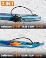 OutdoorMaster Shark 2S Rechargeable SUP Air Pump, 88.8Wh Battery, 20 PSI